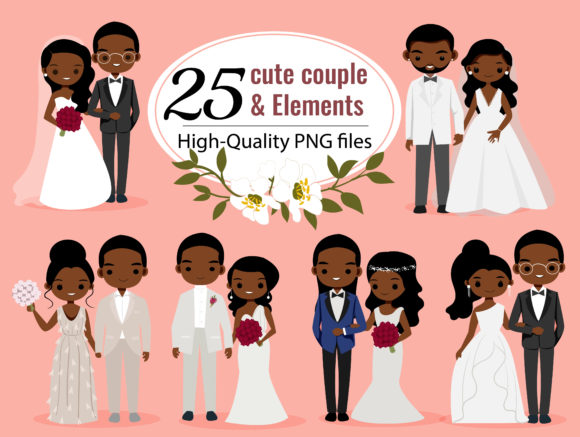 Adorable Wedding Art: The Perfect Clip-Art for Your Projects