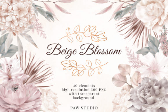 Elegant Floral Elements for Timeless Design Projects