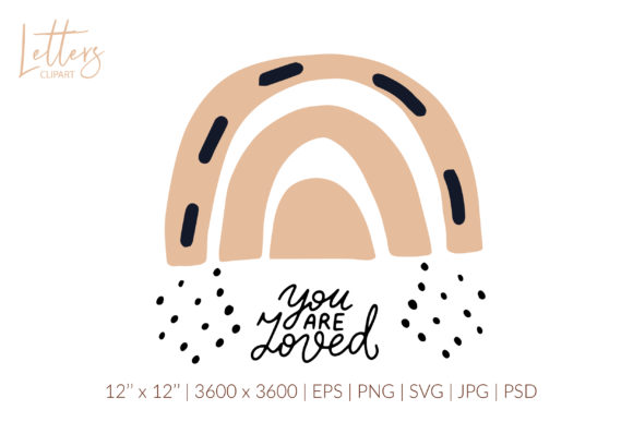 Embrace Warmth: The Versatile You Are Loved Boho Rainbow Svg