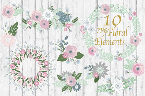 Floral Bouquet Clipart: Elevate Your Wedding Stationery & Branding