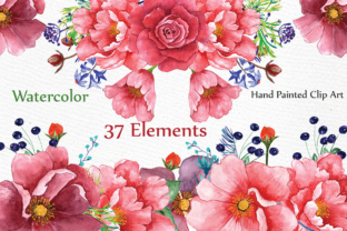 Hand Painted Watercolor Peonies for Your Creative Projects