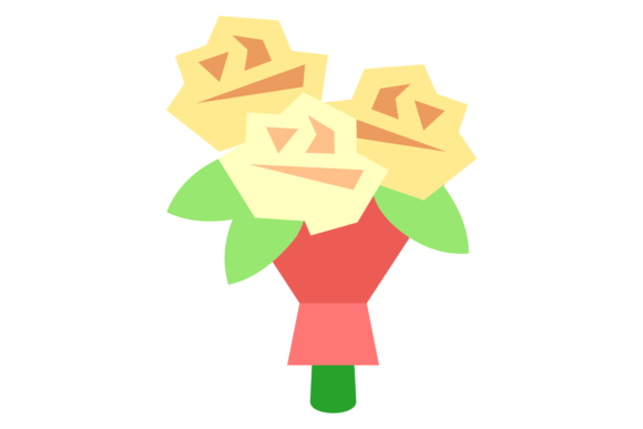 Rose Bouquet Color Icon: Elegant Wedding Design Elements