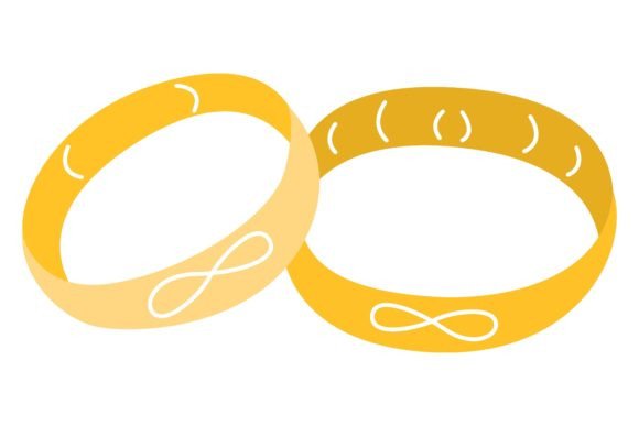 Timeless Elegance: Wedding Rings Vector Illustration. Jewel