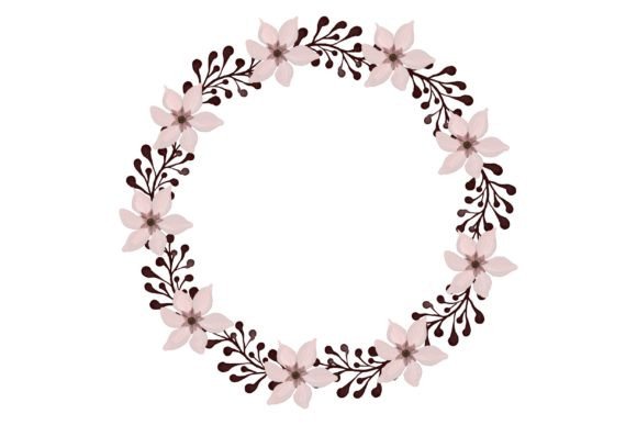 Timeless Romance: The Pink Flower Wreath for Wedding Card