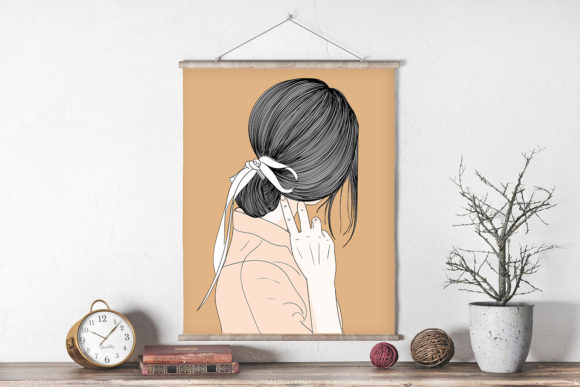 Wall Art Hairstyle at Friends Wedding: Instant Digital Download for Your Space