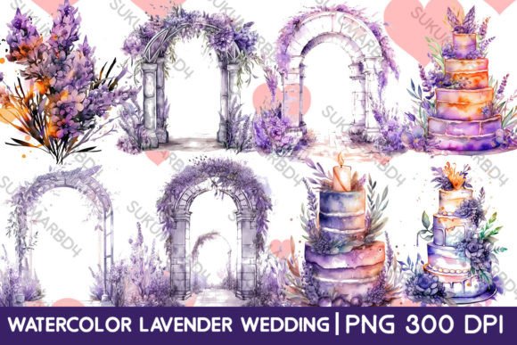 Watercolor Lavender Wedding Clipart: Your Design Secret Weapon