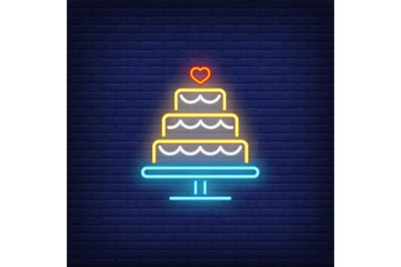 Wedding Cake Neon Sign: Glowing Neon Big for Bold Designs