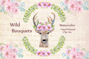Wedding Flowers Bouquets Clipart1: Watercolor Elements for Designers